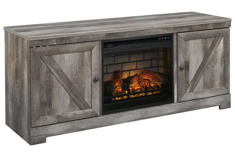 Wynnlow Electric Fireplace Tv Console In Soft Gray – 63" Wide 1