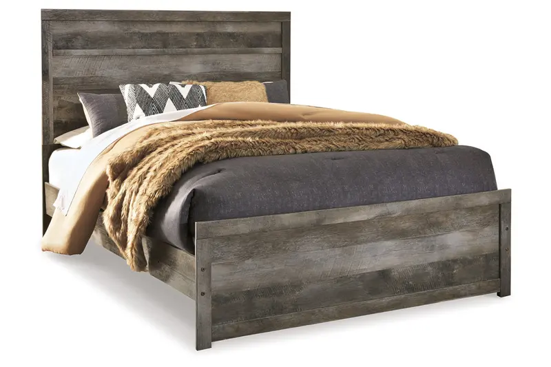 Wynnlow Gray Queen-Sized Panel Bed Frame 1