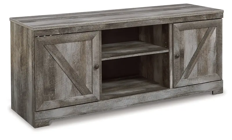 Wynnlow Modern 63-Inch Tv Stand In Sleek Gray Finish 1