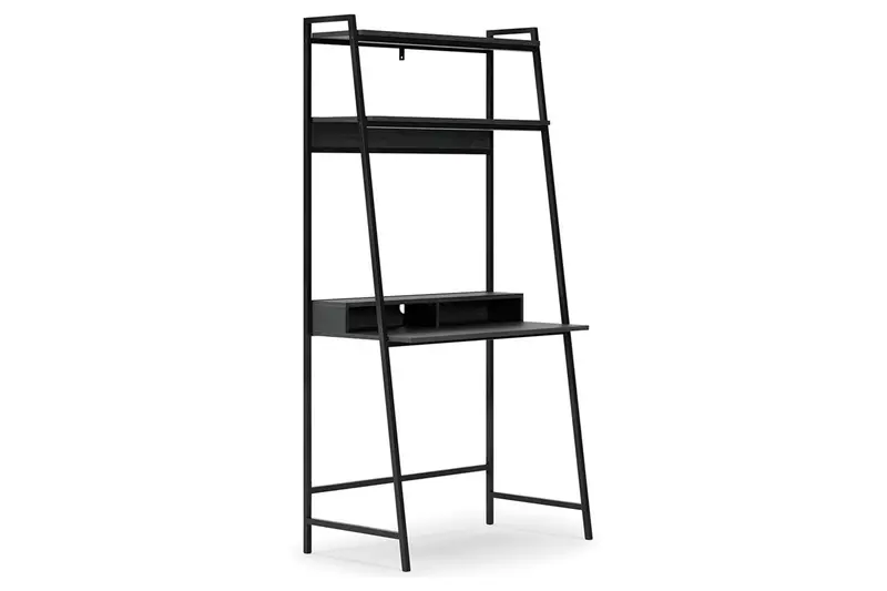 Yarlow Black 36-Inch Home Office Desk With Integrated Shelf 1