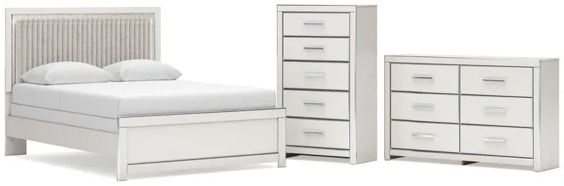 Zuraleus White Queen Panel Bed Ensemble: Dresser + Chest 1
