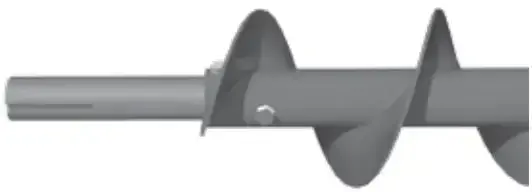 152-1897 Screw Conveyor Drive Shaft – 3" Diameter, No Seal 1